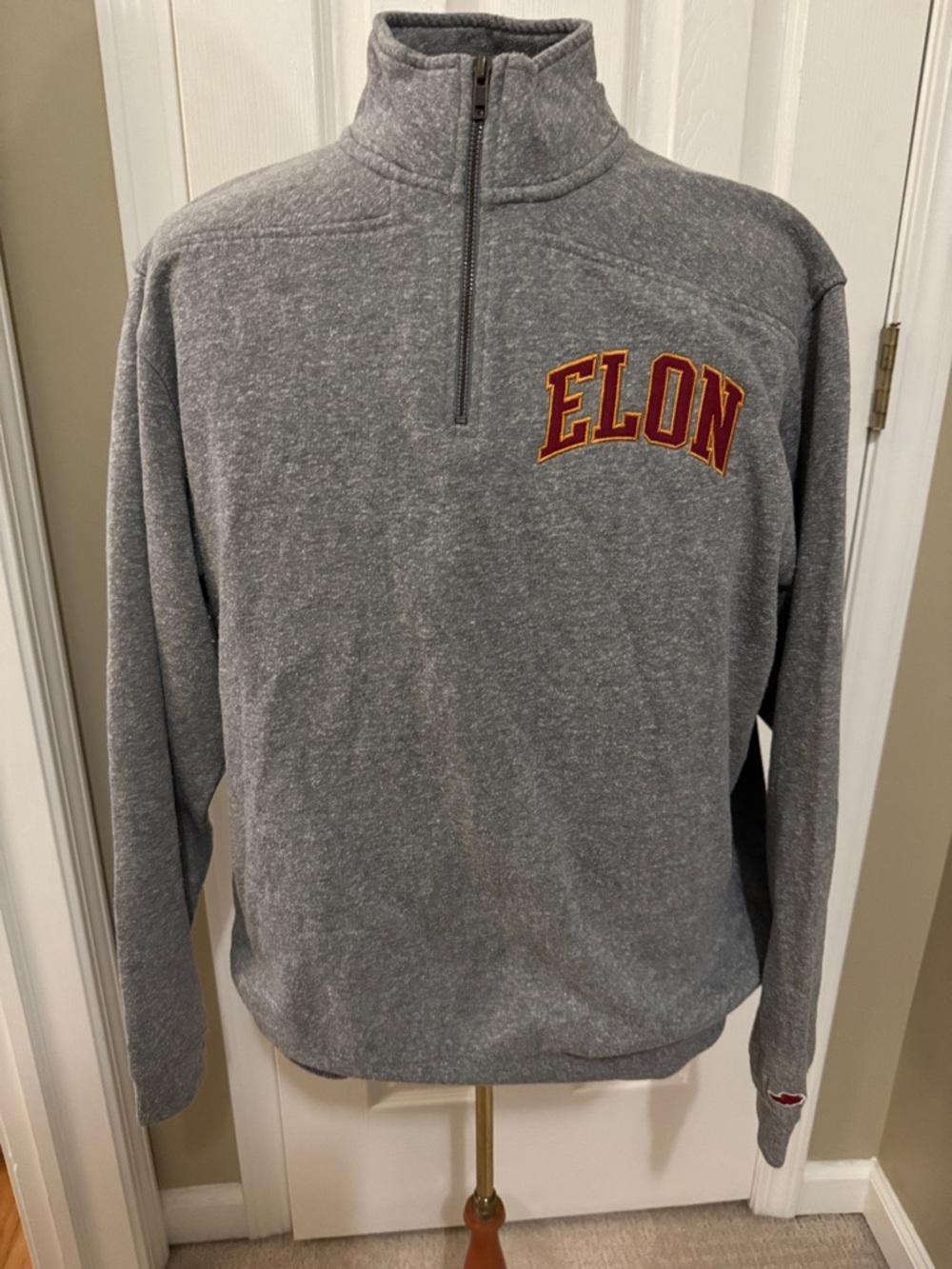 Elon University Quarter-Zip Pullover Sweatshirt - Gray